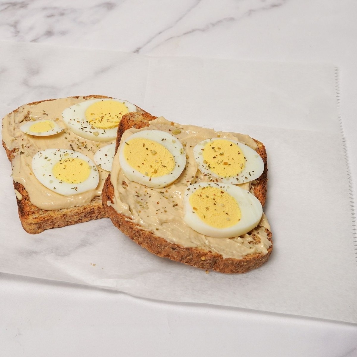 Zesty Egg & Hummus Toast
